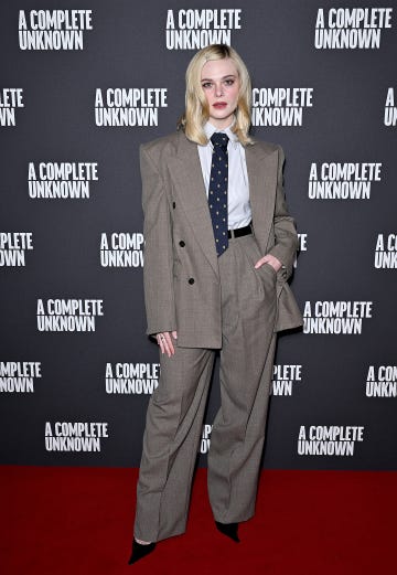 london, england december 16 elle fanning attends the uk photocall of searchlight pictures' a complete unknown at the curzon mayfair on december 16, 2024 in london, england photo by kate greengetty images for the walt disney company limited