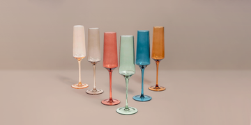 a group of colorful glasses