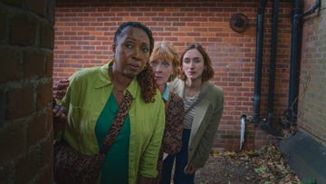 o martin as suzie harris, samantha bond as judith potts and cara horgan as becks starling, marlow murder club season 2