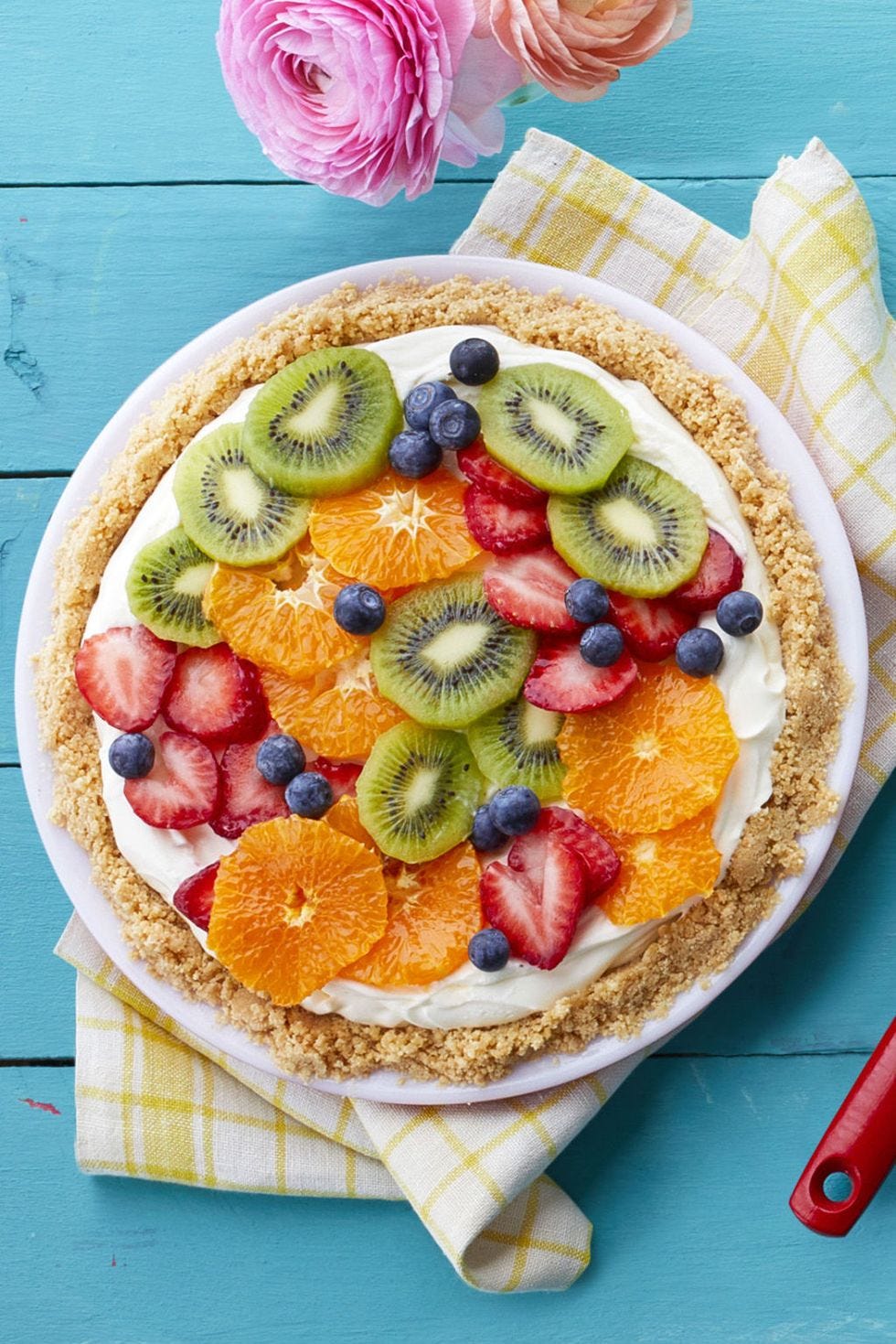 garden party fresh fruit cheesecake pie