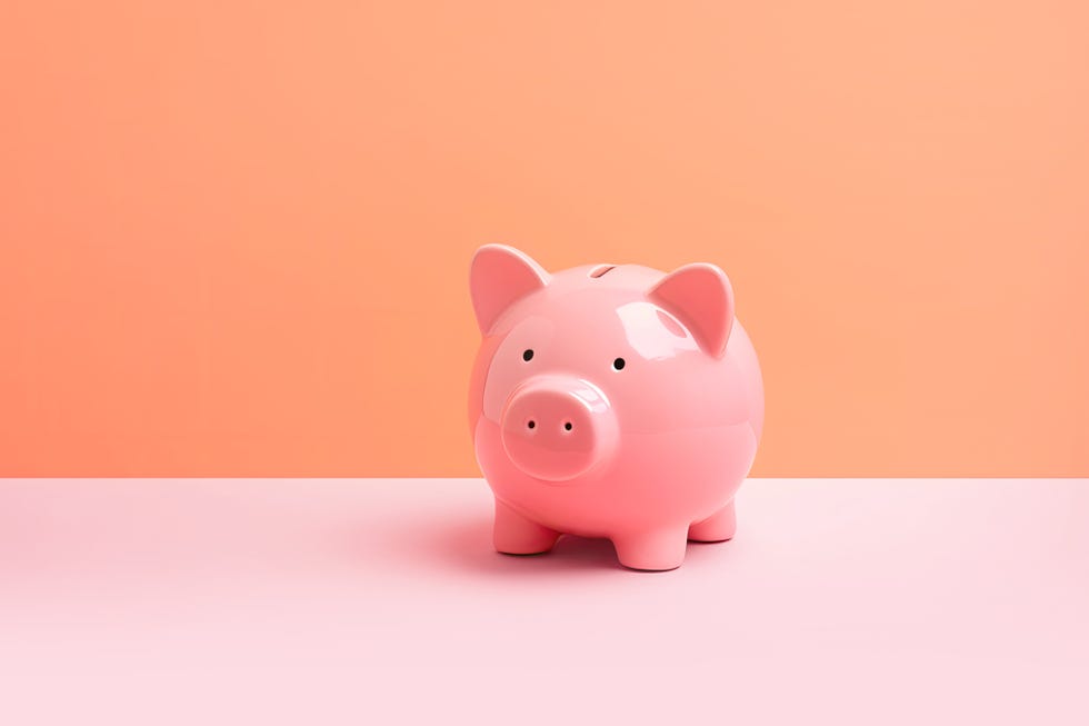 pink piggy bank