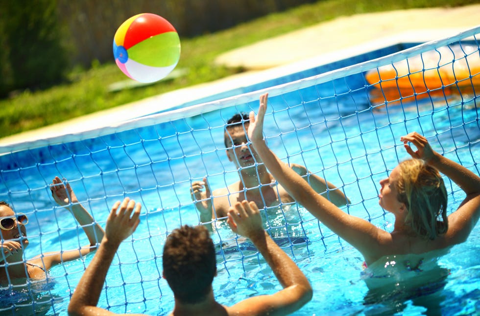 pool games - pool volleyball