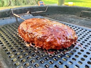 a piece of meat on a grill