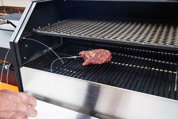 a piece of meat on a grill