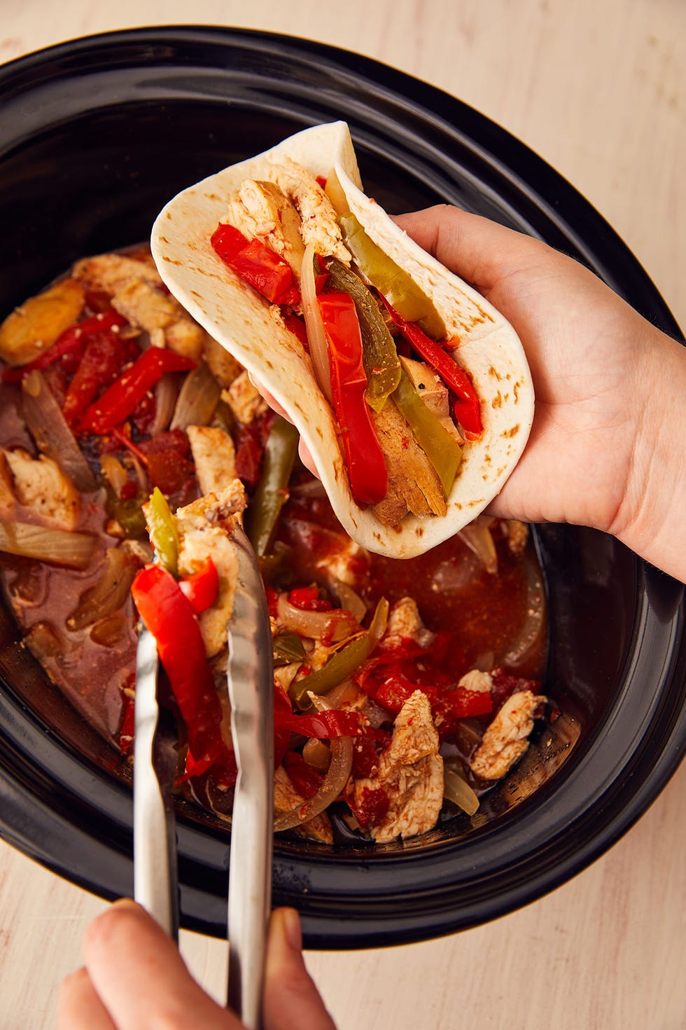 crockpot chicken fajitas