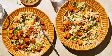 sweet potato couscous sunshine bowls