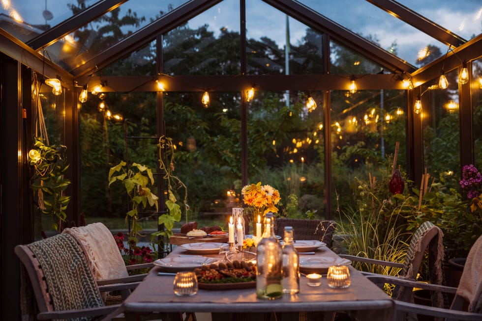 garden party ideas string lights