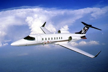 learjet 31a in flight