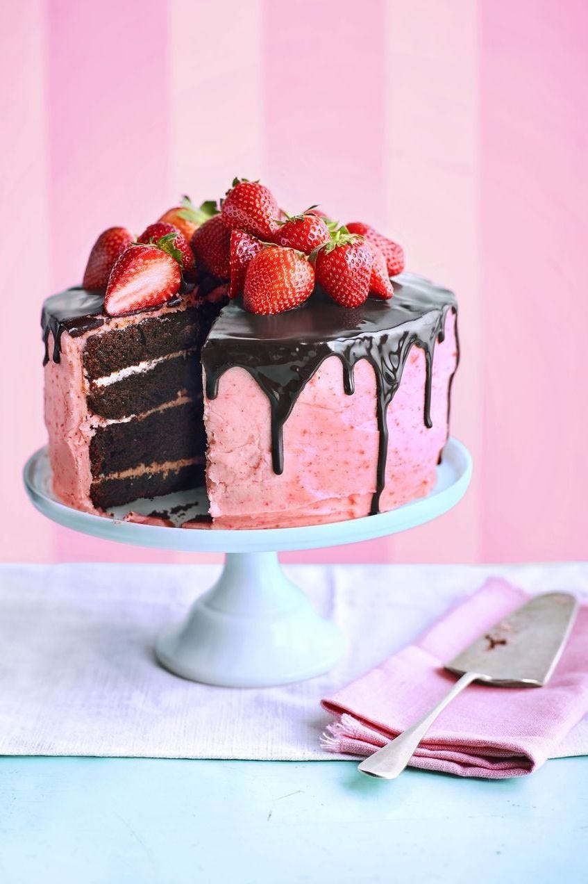 garden party ideas choco berry surprise cake