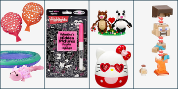 a collection of valentines day themed toys and activities for kids