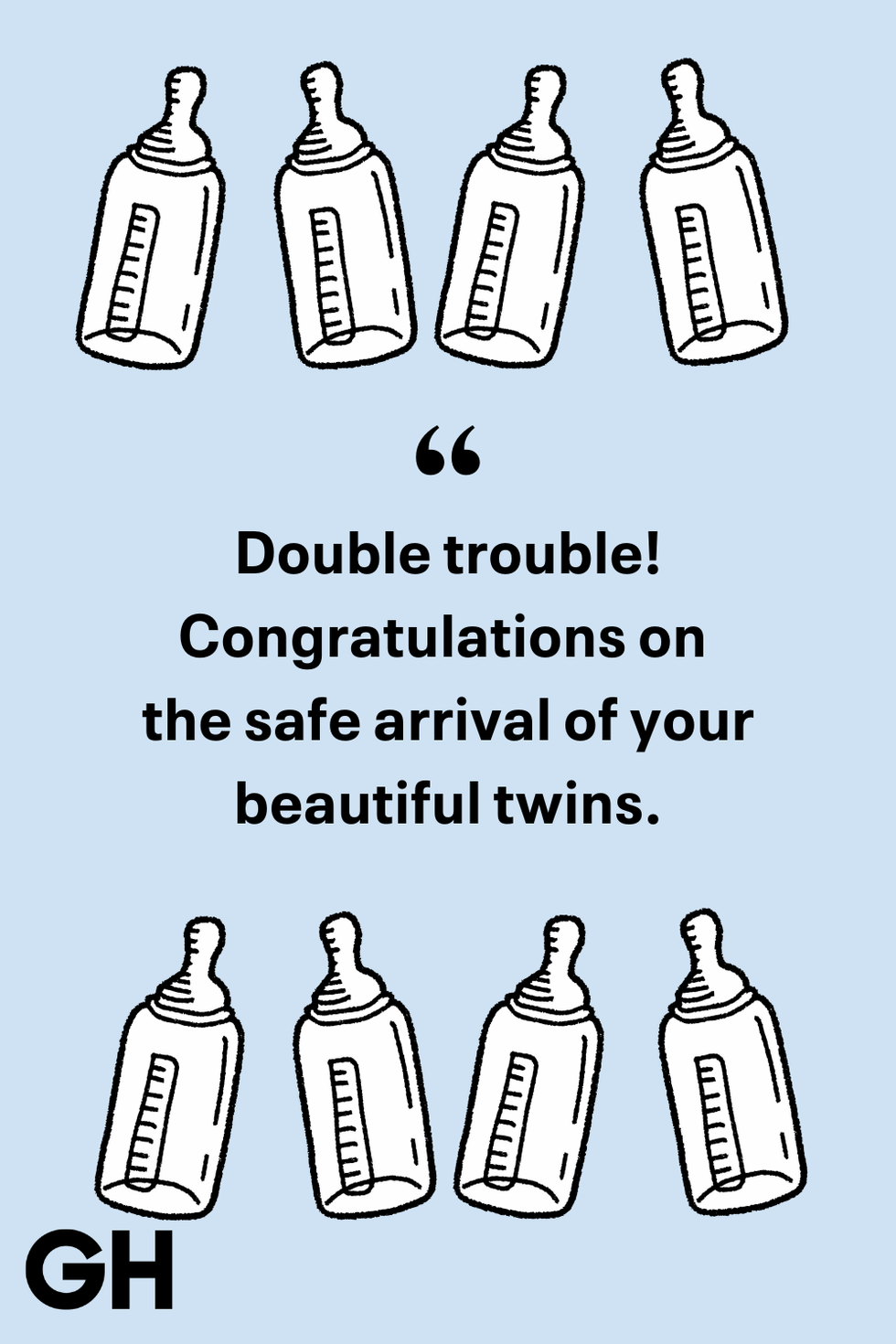 double trouble congratulations on the safe arrival of your beautiful twins