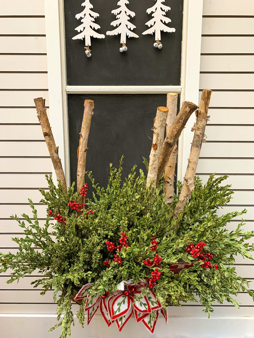 outdoor christmas decorations window box