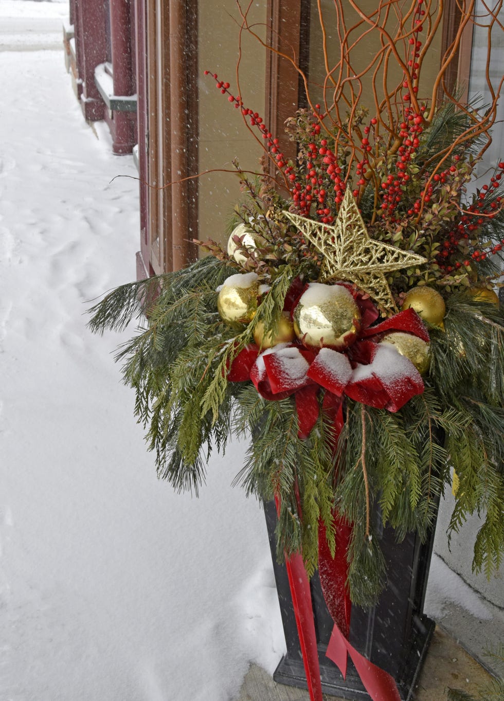 outdoor christmas planters ornaments