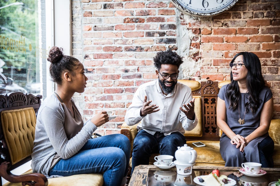 group of friends drinking coffee