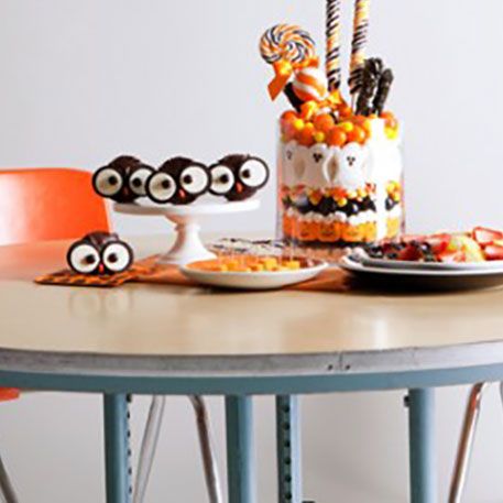 Food, Table, Orange, Candy corn, Dessert, Furniture, Room, Cake, Cuisine, Brunch, 