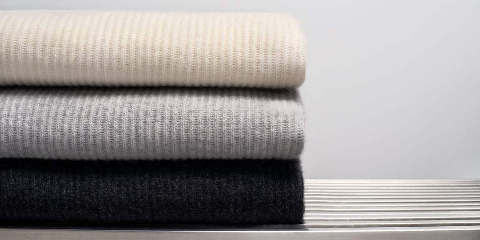 Ribbed Cashmere Throw