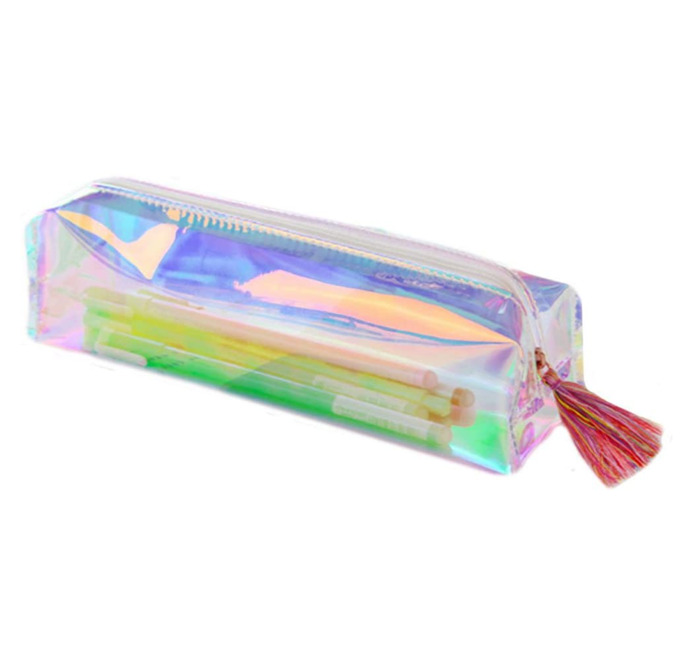 Holographic Transparent Pencil Case