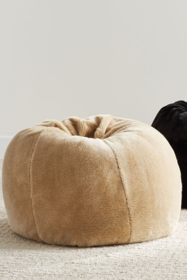 Faux-Shearling Bean Bag