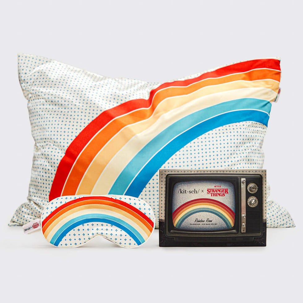 Rainbow Room Pillowcase and Eye Mask Set