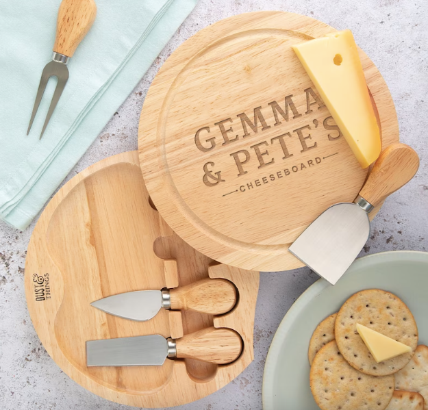 Personalised Cheese Board and Tool Set