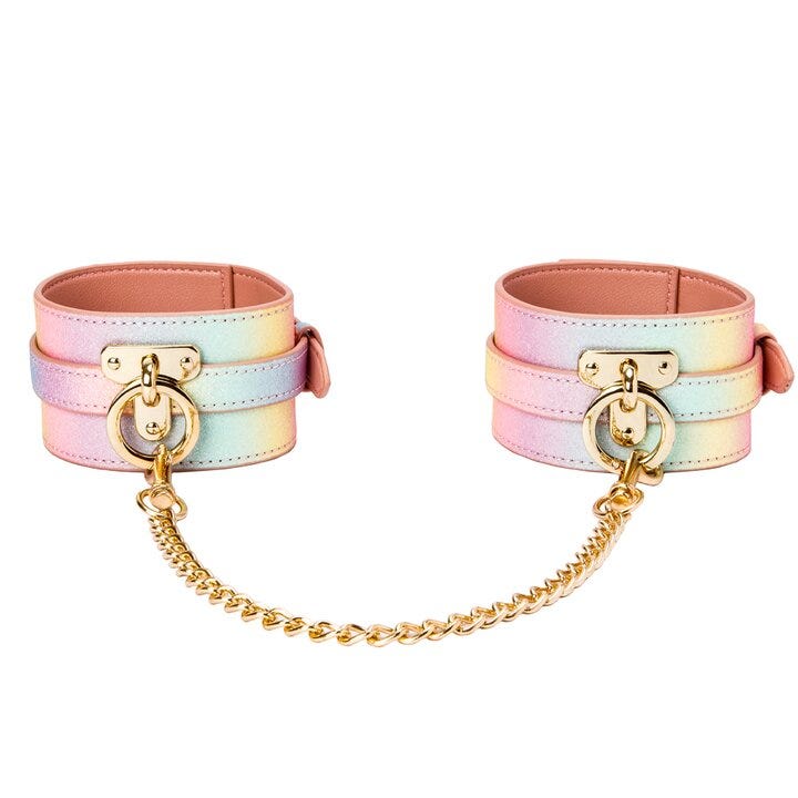 Bondara Luxe Sugar Rush Rainbow Glitter Handcuffs