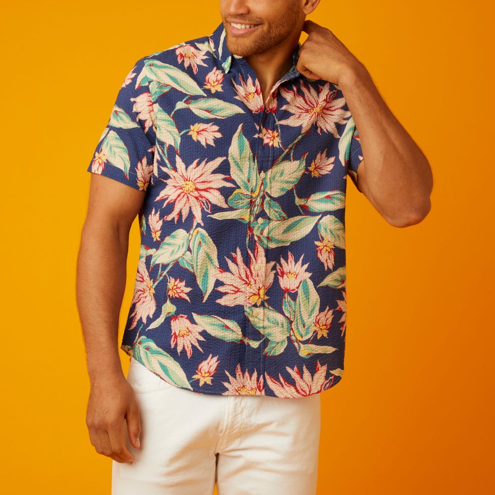 Classic Fit Floral Seersucker Shirt