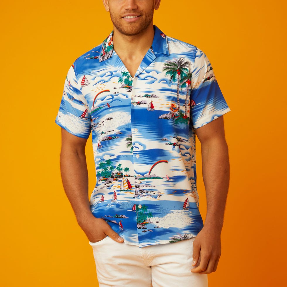 Cotton Regular Fit Short Sleeve Casual Hawaiian Shirt 