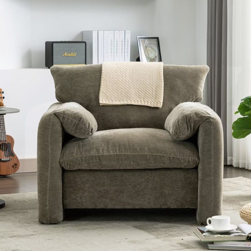 Chenille Oversized Armchair 