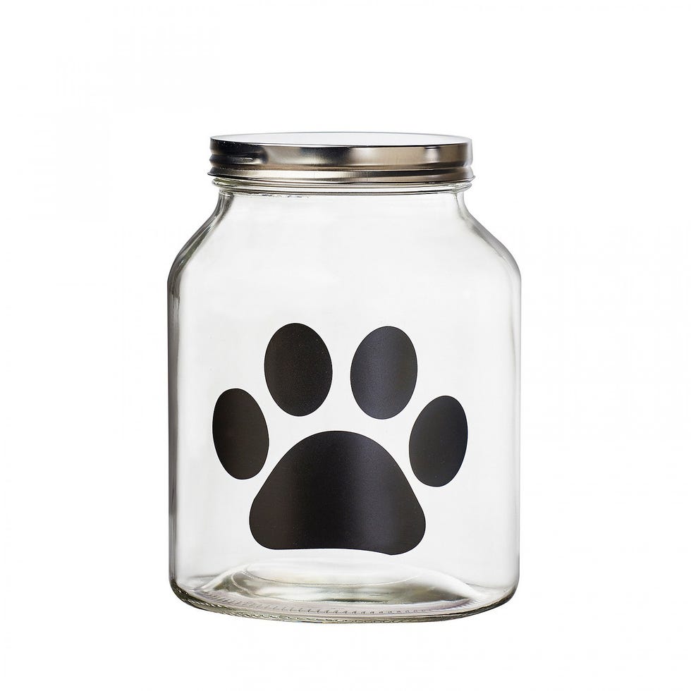 Paw Print Glass Storage Canister