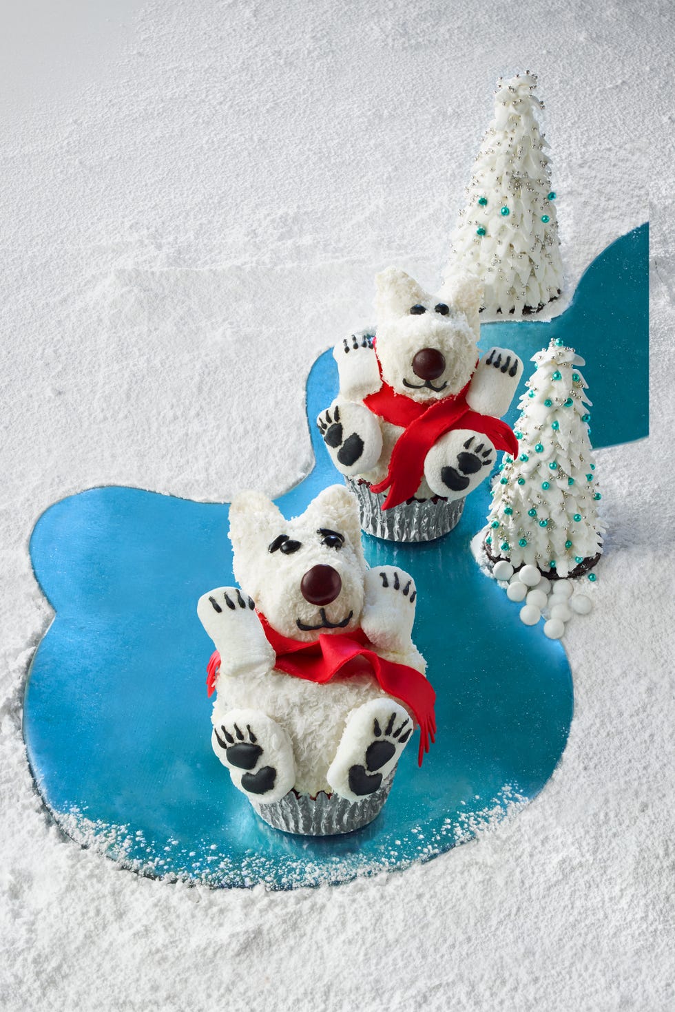 christmas desserts polar bear cupcakes