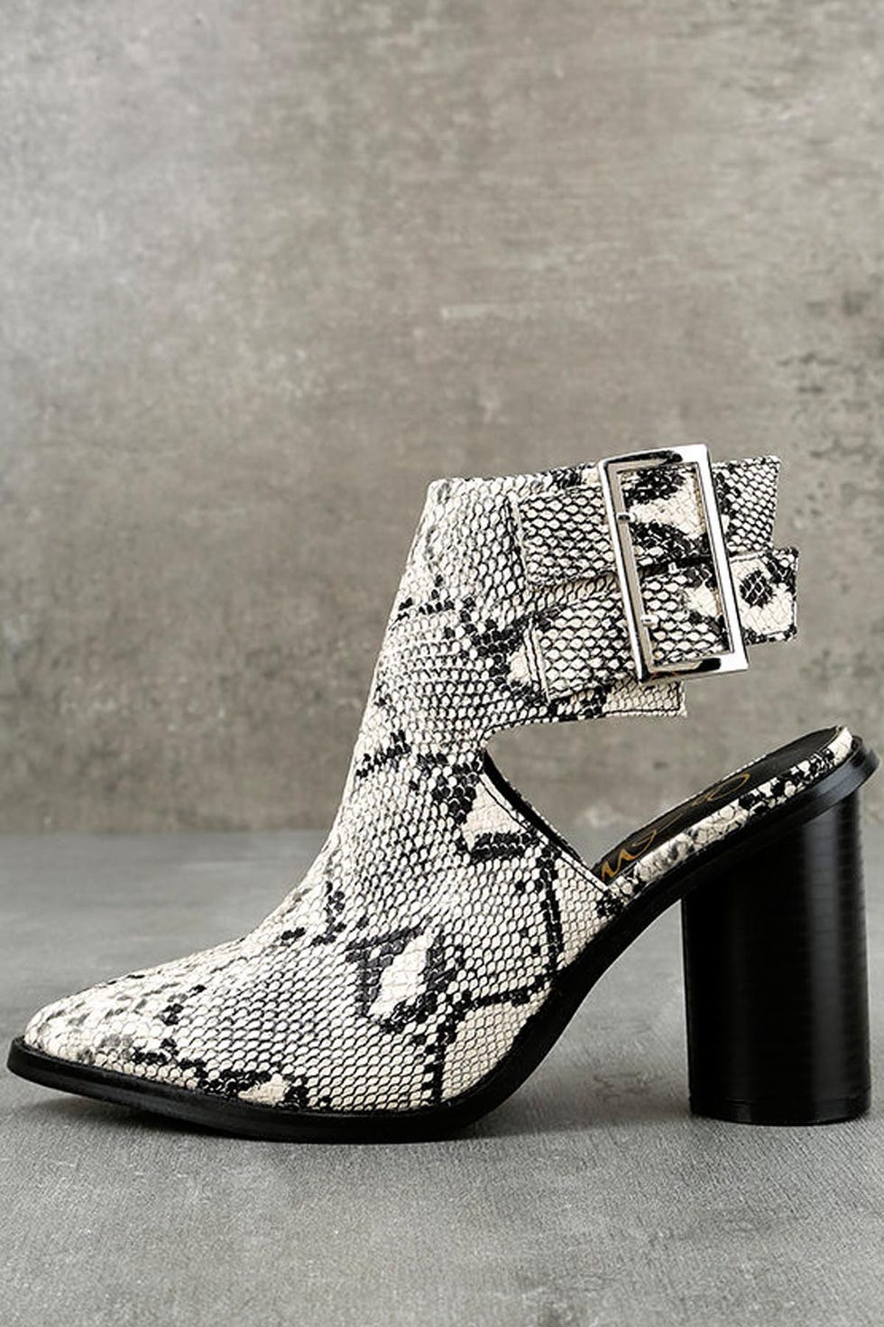 Fall Boots - Keelin Snake Pointed Ankle Bootie