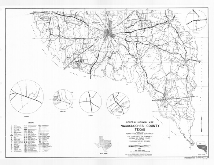 General Highway Map, Nacogdoches County, Texas | 79606, General Highway ...