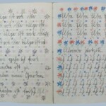 Oefenboek met schrijfoefeningen in Sütterlin-schrift uit 1929