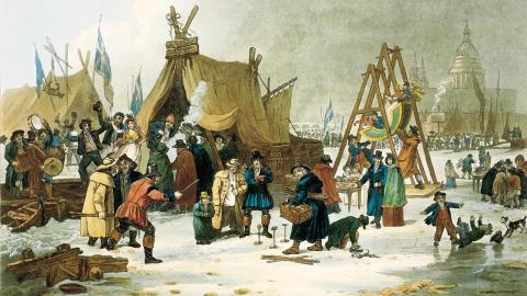 'The Frost Fair of 1814' by Luke Clenell