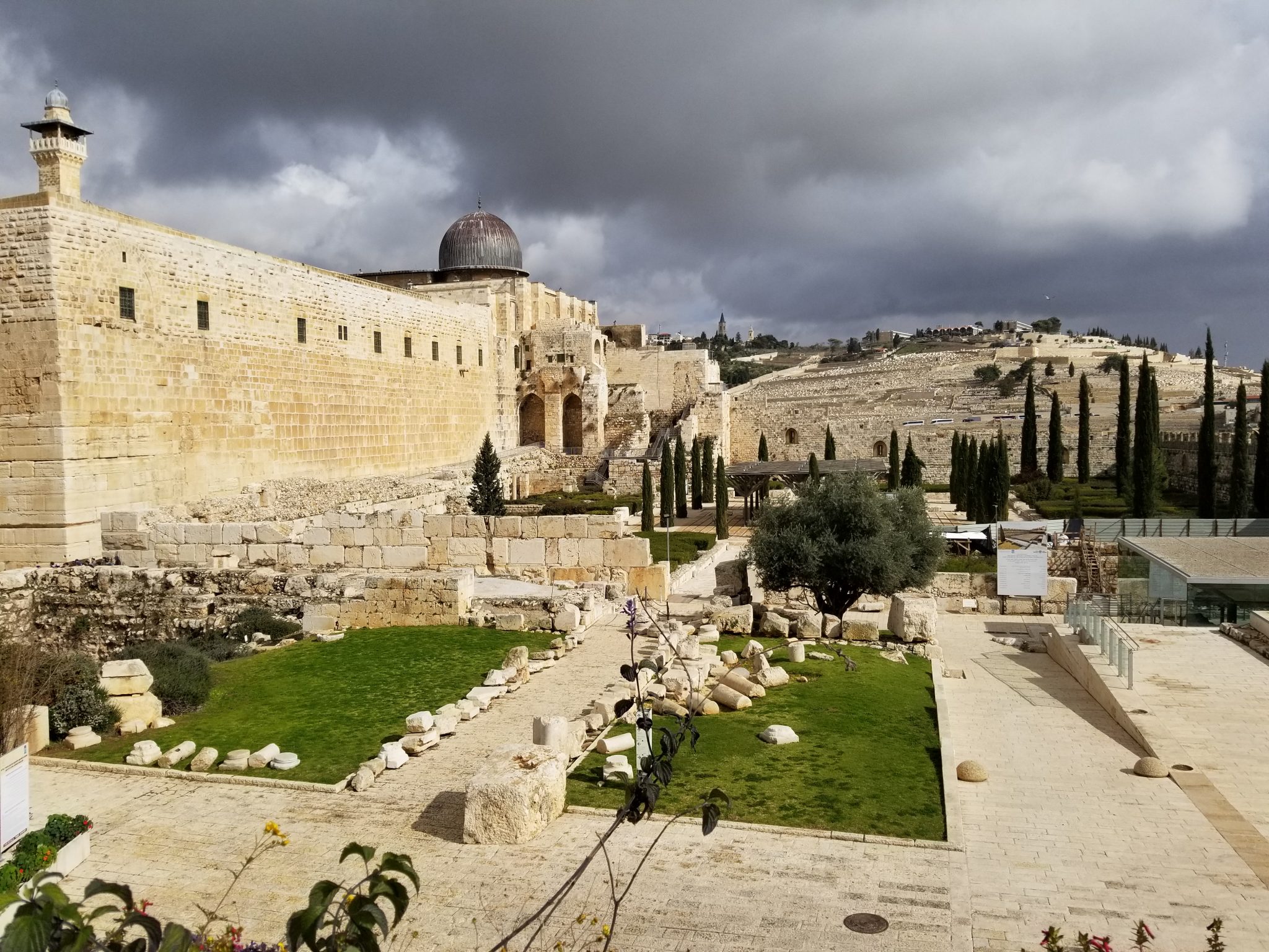 Temple Mount with the Mount of Olives in the background