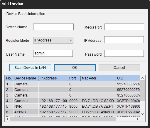 Camera IP Address