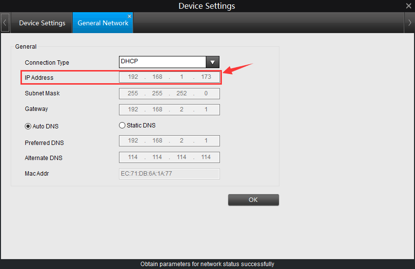 Security Camera IP Address