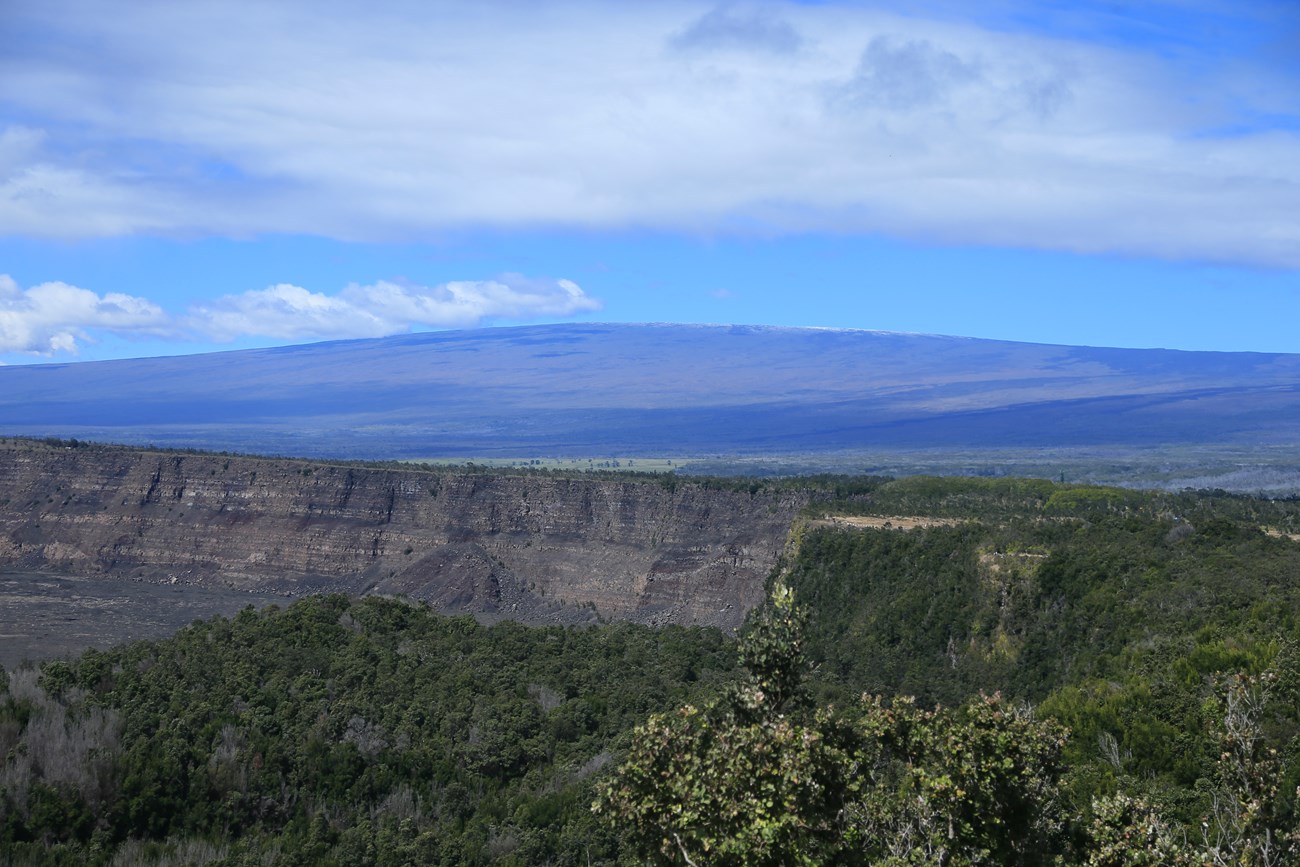 a broad low mountain with gently slopes