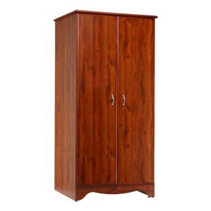 2 Drawer Wardrobe Figured Mahogany