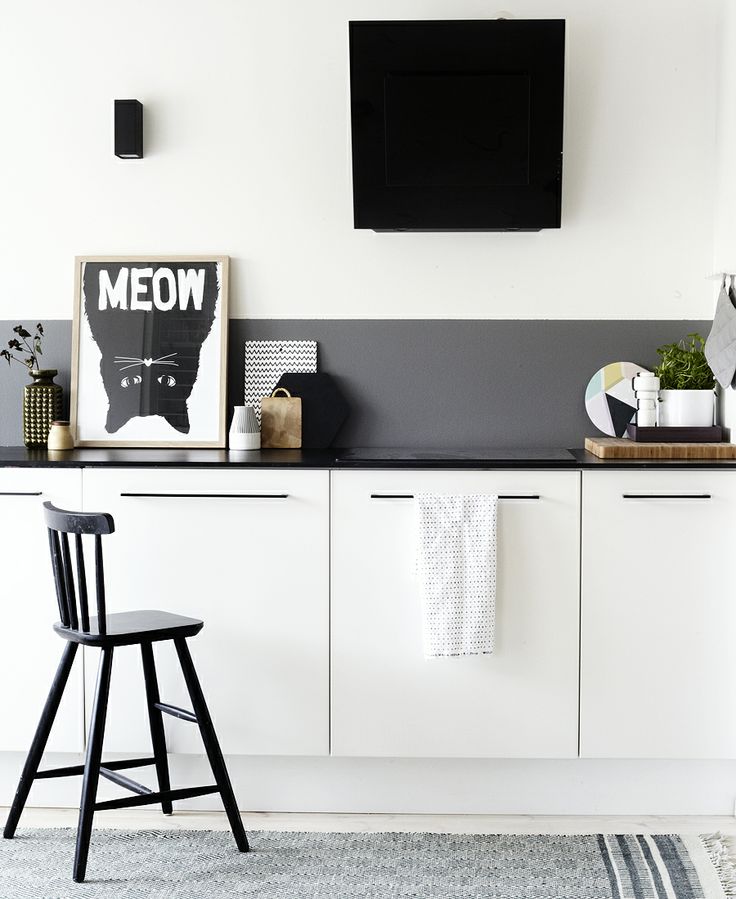 Modern Kitchen With Painted Splash