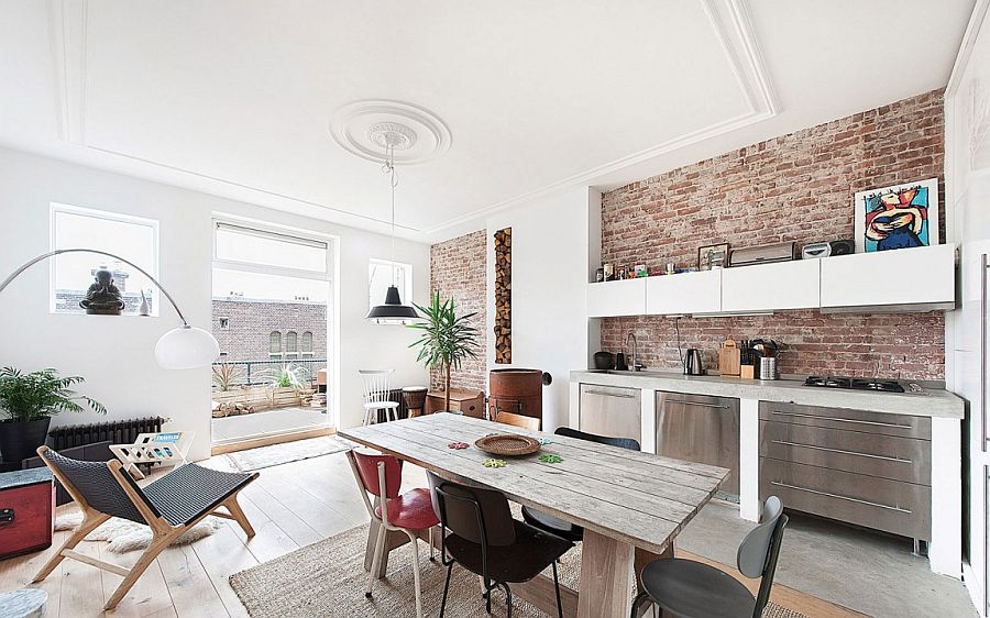 exposed brick modern