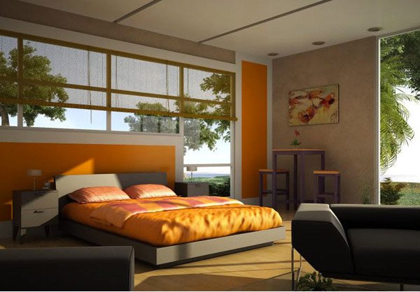 Orange Bedroom