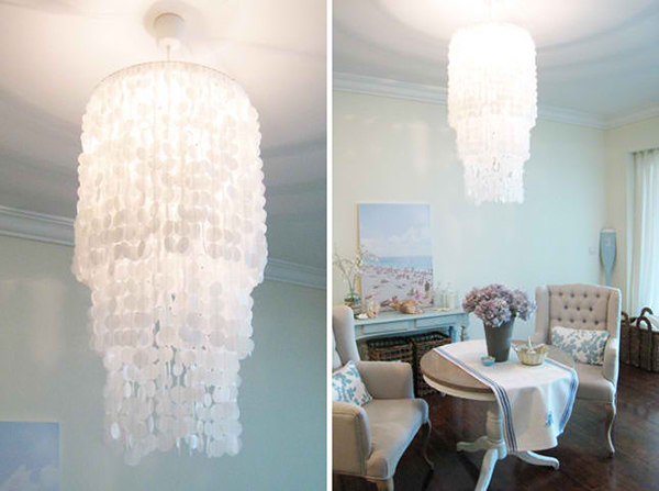 DIY Capiz Chandelier