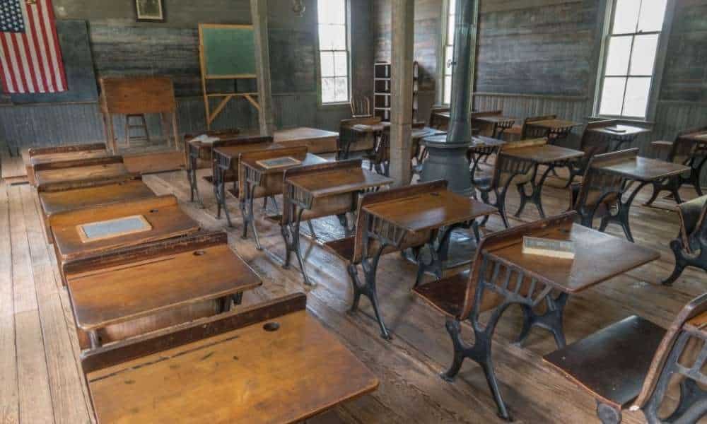 Inside a one-room schoolhouse