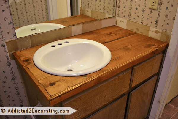 How to make a  wood bathroom vanity for $35 