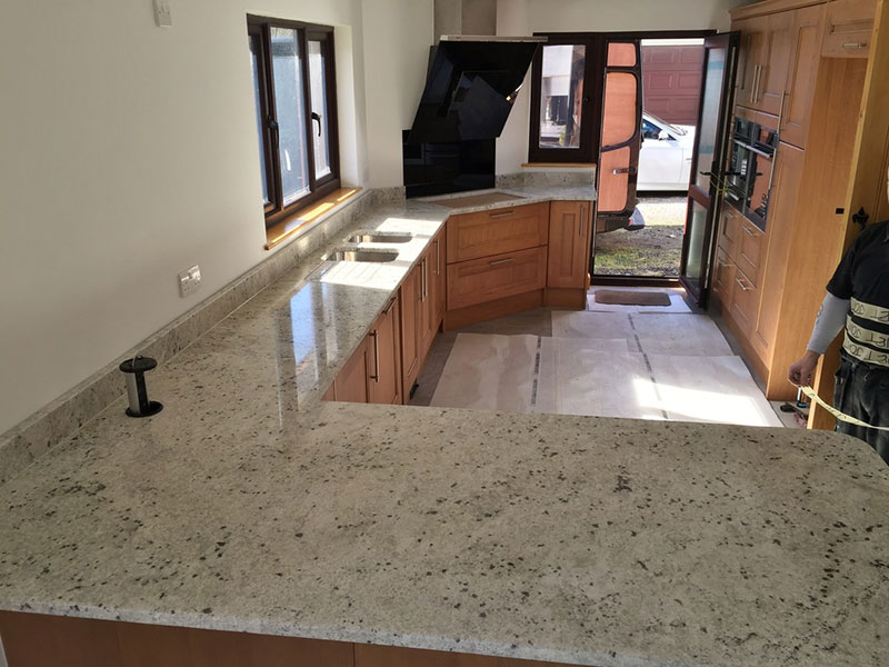 Colonial white granite worktop