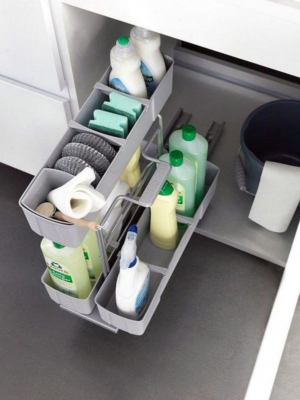 25 Brilliant Under-Sink Storage Ideas For Kitchen Organizers | HomeMydesign