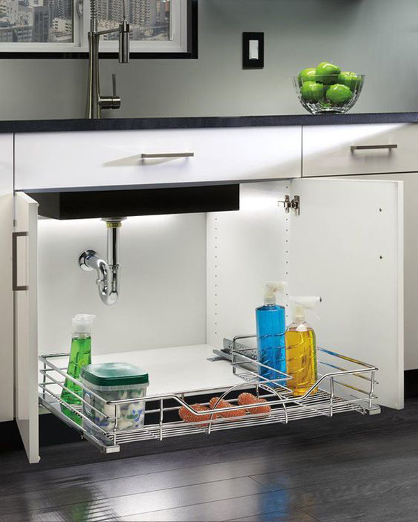 25 Brilliant Under-Sink Storage Ideas For Kitchen Organizers | HomeMydesign