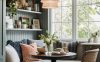 cozy breakfast nook with corner banquette