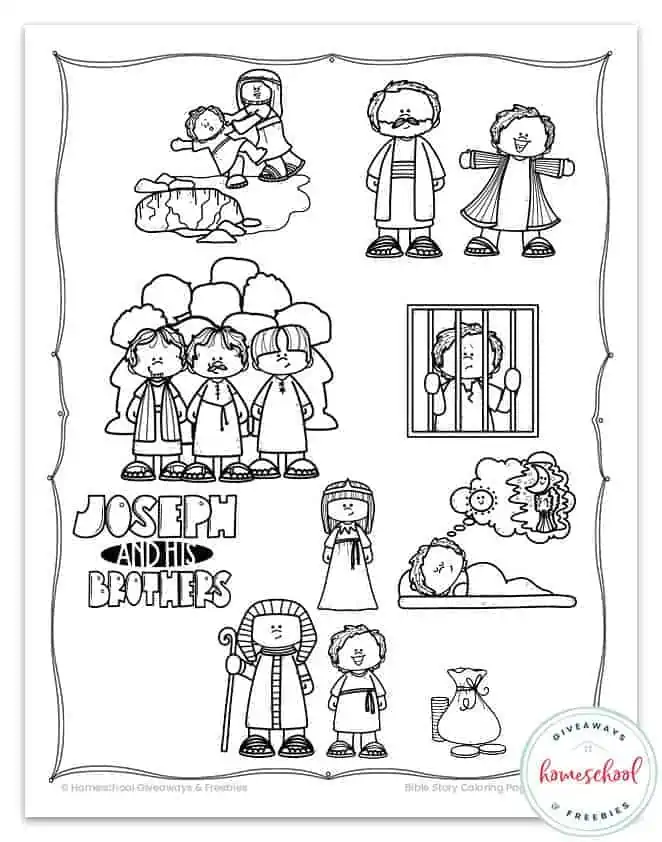 Bible Coloring Pages For Kids Joseph